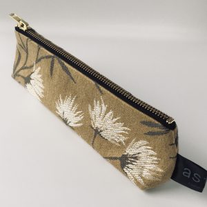 Pencil Case Gold Flower
