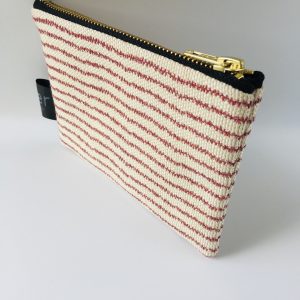 Simple Small Purse Pink & Cream Stripe